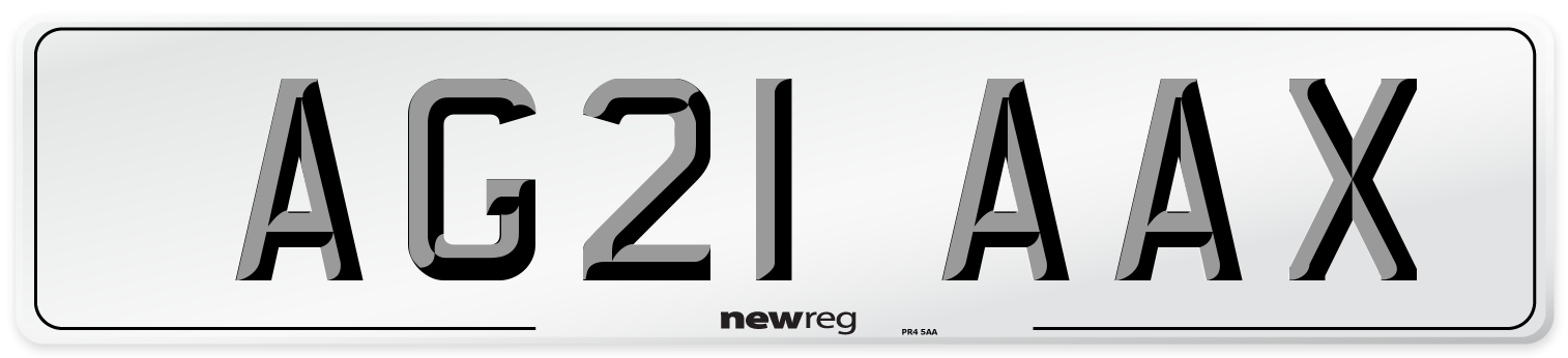 AG21 AAX Number Plate from New Reg